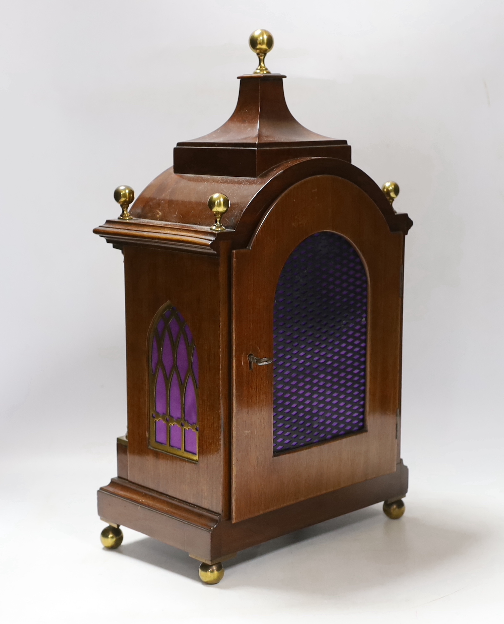 An Edwardian Regency design bracket clock, 42cm high